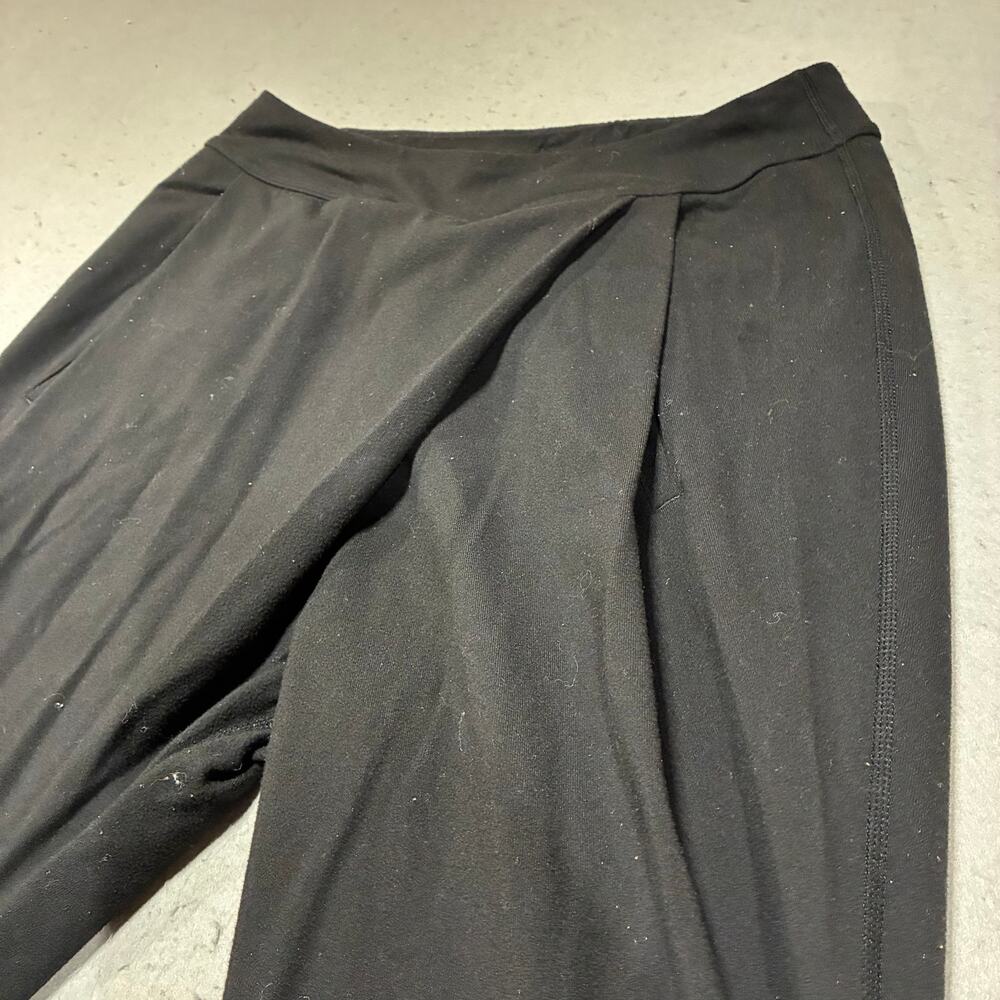 Lulu Lemon Pleated Leggins Women's 8‎ Black Hidden Zip Pockets Yoga